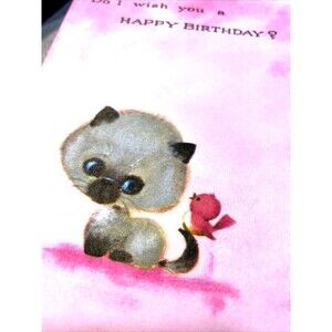 Vintage Cat Greeting Cards Kawaii Cute 15pcs Ephemera Papercraft Scrapbooking